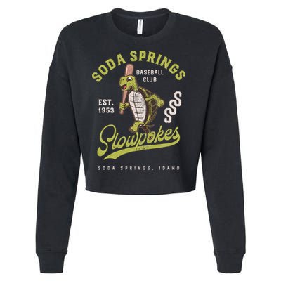 Soda Springs Slowpokes Retro Minor League Baseball Team Cropped Pullover Crew
