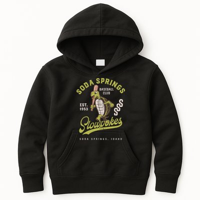 Soda Springs Slowpokes Retro Minor League Baseball Team Kids Hoodie