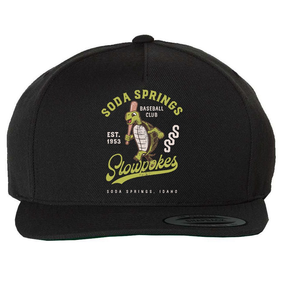 Soda Springs Slowpokes Retro Minor League Baseball Team Wool Snapback Cap