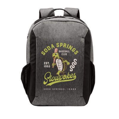 Soda Springs Slowpokes Retro Minor League Baseball Team Vector Backpack