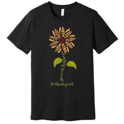 Sunflower SLP Speech Language Pathologist Premium T-Shirt