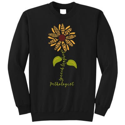 Sunflower SLP Speech Language Pathologist Tall Sweatshirt