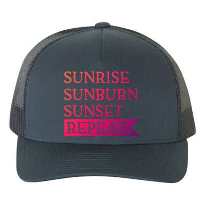 Sunrise Sunburn Sunset Repeat Summertime Sun Tan Design Cool Gift Yupoong Adult 5-Panel Trucker Hat