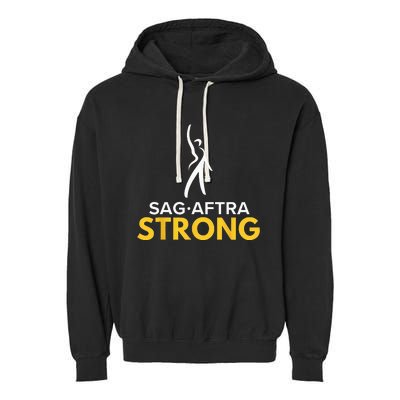 SAGAFTRA Strong SAGAFTRA Strong On Strike Garment-Dyed Fleece Hoodie