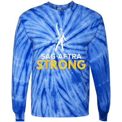 SAGAFTRA Strong SAGAFTRA Strong On Strike Tie-Dye Long Sleeve Shirt