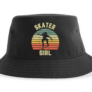 Skater  Shirt Skateboarder  Retro Skateboarding Gift Sustainable Bucket Hat