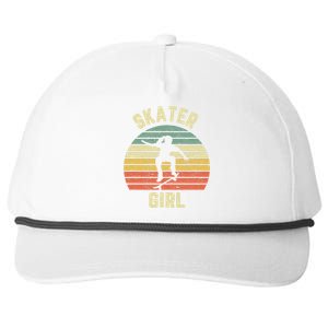 Skater  Shirt Skateboarder  Retro Skateboarding Gift Snapback Five-Panel Rope Hat