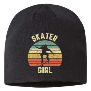 Skater  Shirt Skateboarder  Retro Skateboarding Gift Sustainable Beanie