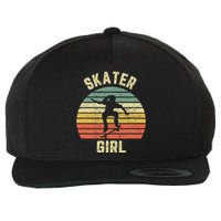 Skater  Shirt Skateboarder  Retro Skateboarding Gift Wool Snapback Cap