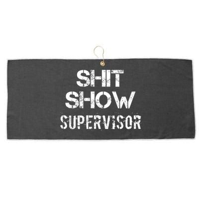 Shit Show Supervisor Funny Mom Boss Manager Teacher Gift Large Microfiber Waffle Golf Towel