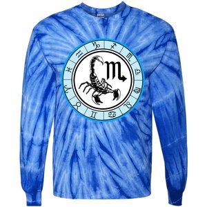 Star Signs Scorpion Gift Tie-Dye Long Sleeve Shirt