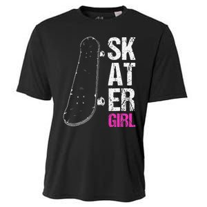 Skater  Skateboard SK8R Girls Skate Cool Skateboarding Cooling Performance Crew T-Shirt