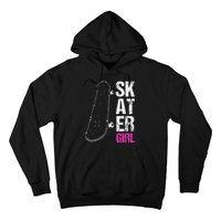 Skater  Skateboard SK8R Girls Skate Cool Skateboarding Hoodie