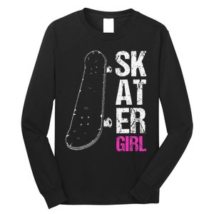 Skater  Skateboard SK8R Girls Skate Cool Skateboarding Long Sleeve Shirt