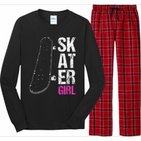 Skater  Skateboard SK8R Girls Skate Cool Skateboarding Long Sleeve Pajama Set