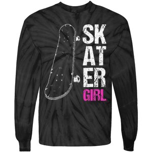 Skater  Skateboard SK8R Girls Skate Cool Skateboarding Tie-Dye Long Sleeve Shirt