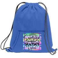 Sunrise Sunburn Sunset Repeat Cool Gift Sweatshirt Cinch Pack Bag