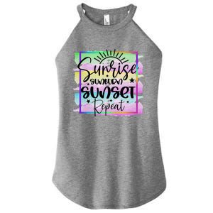 Sunrise Sunburn Sunset Repeat Cool Gift Women's Perfect Tri Rocker Tank