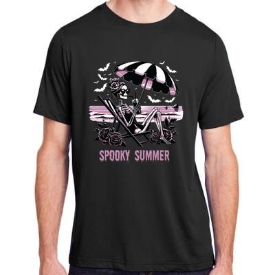 Spooky Summer Skeleton Halloween Summer Vibes Spooky Season Adult ChromaSoft Performance T-Shirt