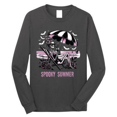 Spooky Summer Skeleton Halloween Summer Vibes Spooky Season Long Sleeve Shirt