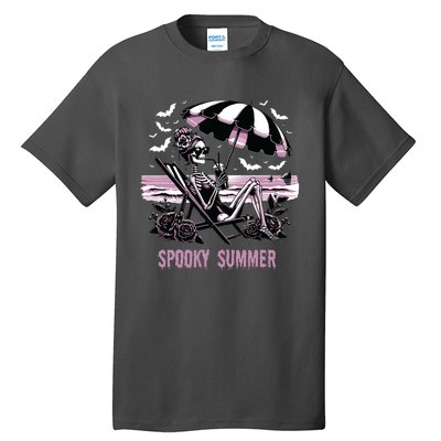 Spooky Summer Skeleton Halloween Summer Vibes Spooky Season Tall T-Shirt