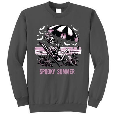 Spooky Summer Skeleton Halloween Summer Vibes Spooky Season Tall Sweatshirt