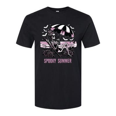 Spooky Summer Skeleton Halloween Summer Vibes Spooky Season Softstyle CVC T-Shirt