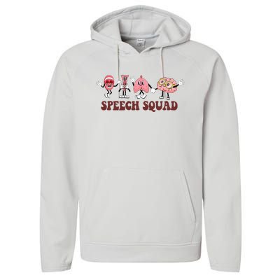 Speech Squad Speech Language Pathologist Speech Therapy SLP Performance Fleece Hoodie