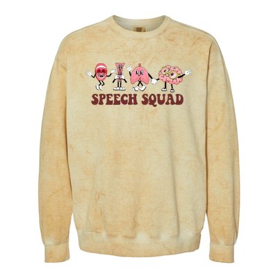 Speech Squad Speech Language Pathologist Speech Therapy SLP Colorblast Crewneck Sweatshirt