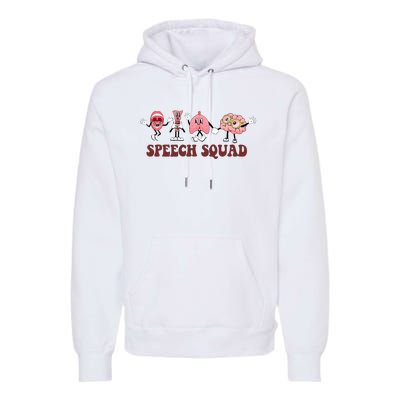 Speech Squad Speech Language Pathologist Speech Therapy SLP Premium Hoodie