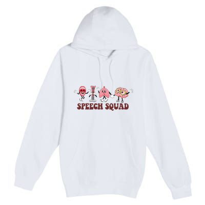 Speech Squad Speech Language Pathologist Speech Therapy SLP Premium Pullover Hoodie