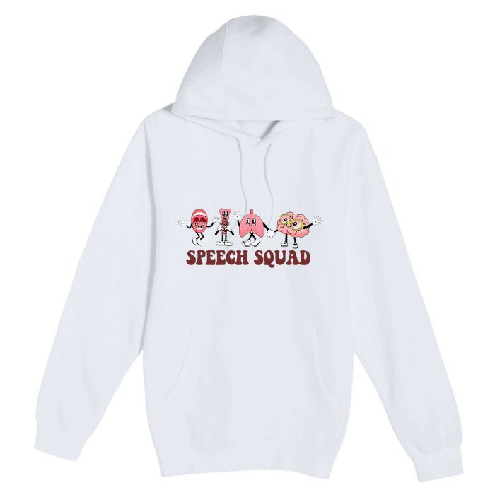 Speech Squad Speech Language Pathologist Speech Therapy SLP Premium Pullover Hoodie