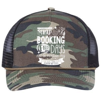 Scrapbooking Scrapbooker Scrapbooking Fills My Days Funny Gift Retro Rope Trucker Hat Cap