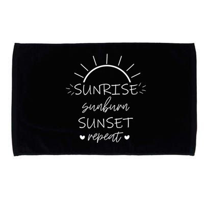 Sunrise Sunburn Sunset Repeat Summer Break Gift Great Gift Microfiber Hand Towel