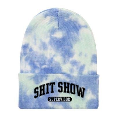 Shit Show Supervisor Tie Dye 12in Knit Beanie