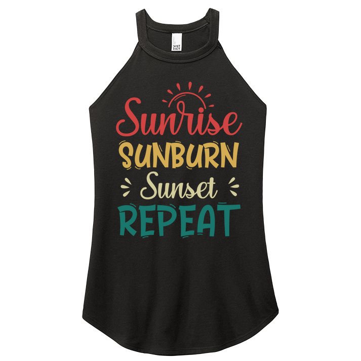 Sunrise Sunburn Sunset Repeat Gift Women's Perfect Tri Rocker Tank