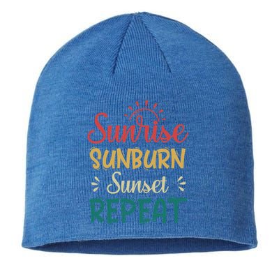 Sunrise Sunburn Sunset Repeat Gift Sustainable Beanie