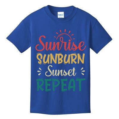Sunrise Sunburn Sunset Repeat Gift Kids T-Shirt