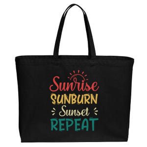 Sunrise Sunburn Sunset Repeat Gift Cotton Canvas Jumbo Tote