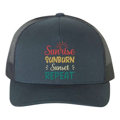 Sunrise Sunburn Sunset Repeat Gift Yupoong Adult 5-Panel Trucker Hat