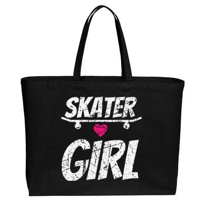 Skater  Skateboard SK8R Girls Skate Cool Skateboarding Cotton Canvas Jumbo Tote