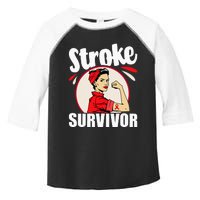 Stroke Survivor Stroke Awareness Red Ribbon Brain Attack Toddler Fine Jersey T-Shirt