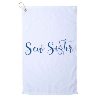 Sew Sister Sewing Needle Design Golf Towel