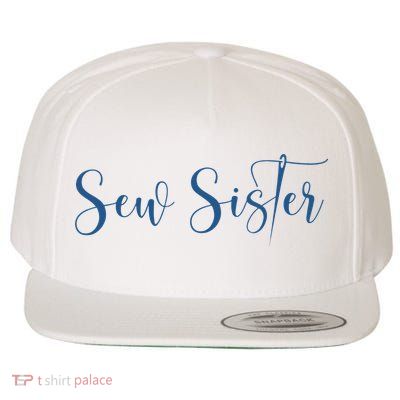 Sew Sister Sewing Needle Design Wool Snapback Cap