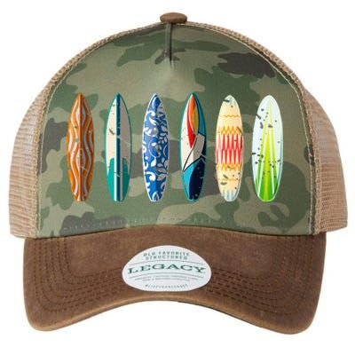 Summer Sports Surfboard Surfer Gift Surfing Legacy Tie Dye Trucker Hat