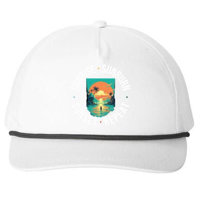 Sunrise Sunburn Sunset Repeat Gift Snapback Five-Panel Rope Hat