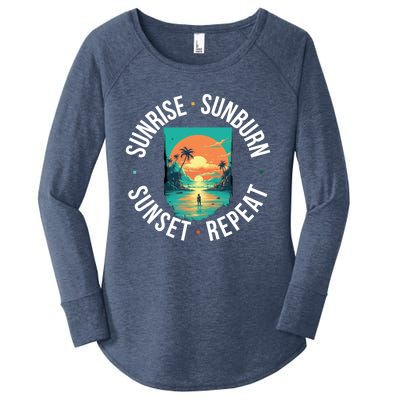 Sunrise Sunburn Sunset Repeat Gift Women's Perfect Tri Tunic Long Sleeve Shirt