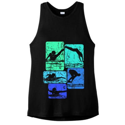 Swimming Swimmers Ladies PosiCharge Tri-Blend Wicking Tank