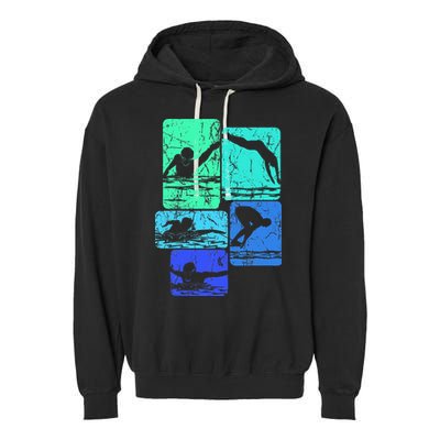 Swimming Swimmers Garment-Dyed Fleece Hoodie