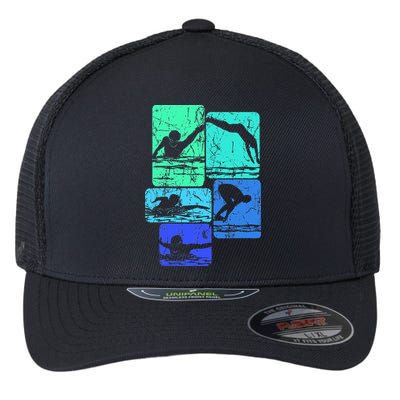 Swimming Swimmers Flexfit Unipanel Trucker Cap